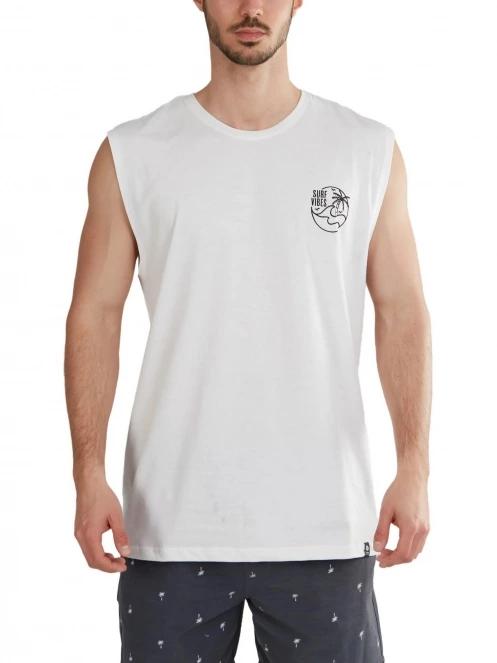 Fundango Glader Tank-T férfi rövid ujjú póló fehér színben 2