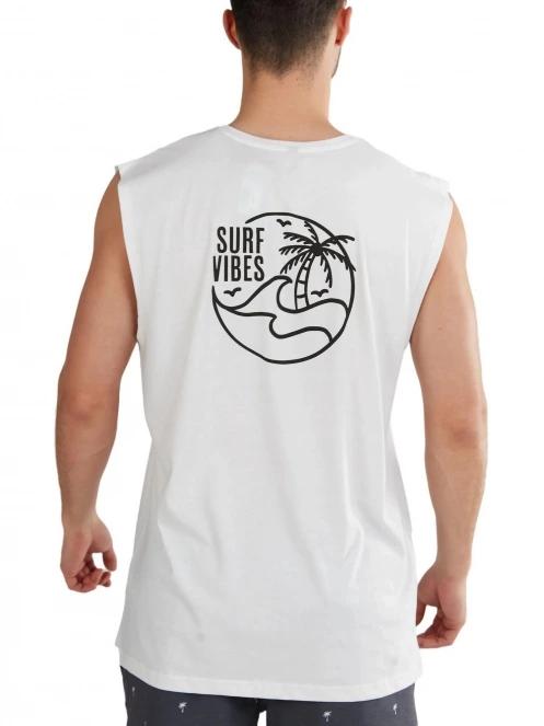 Fundango Glader Tank-T férfi rövid ujjú póló fehér színben 3
