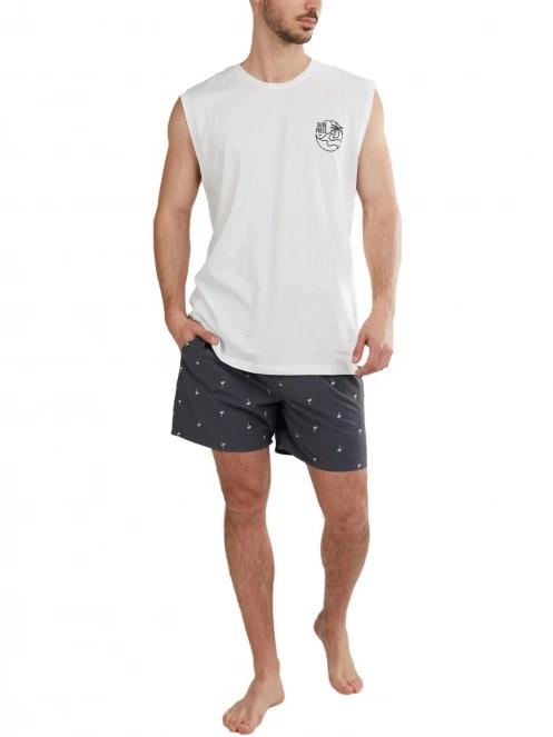 Fundango Glader Tank-T férfi rövid ujjú póló fehér színben 4