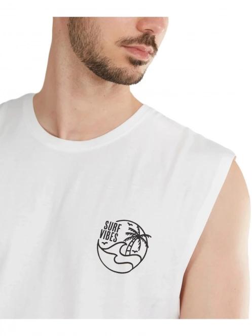 Fundango Glader Tank-T férfi rövid ujjú póló fehér színben 5