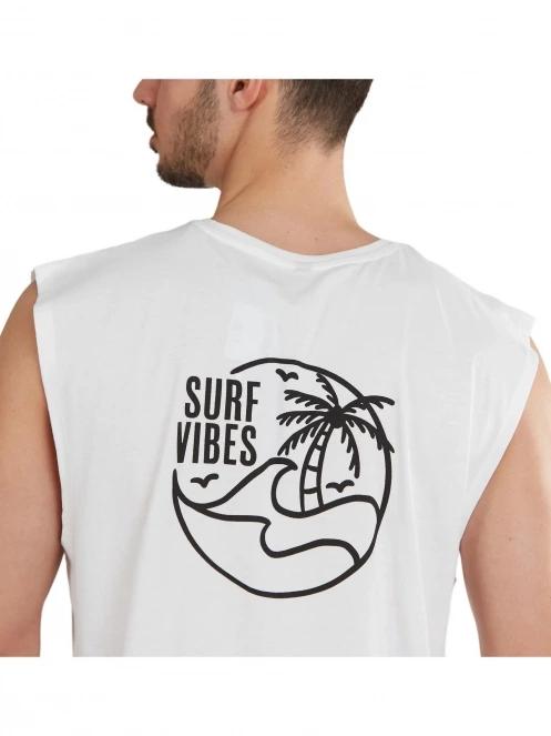 Fundango Glader Tank-T férfi rövid ujjú póló fehér színben 6