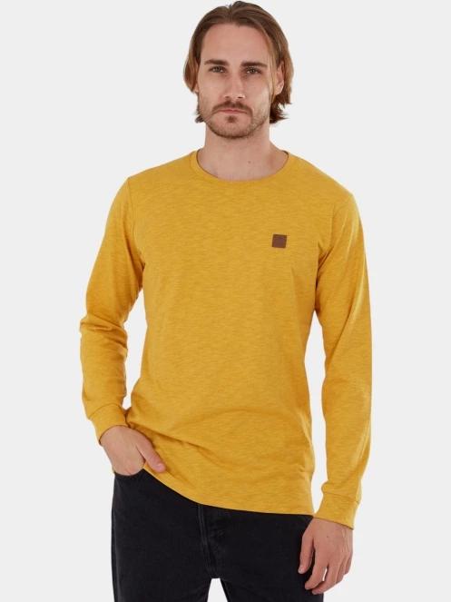 Fundango Justin Longsleeve T-shirt férfi hosszú ujjú póló sárga színben 5