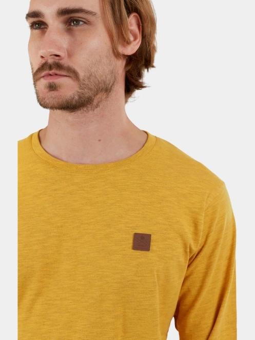 Fundango Justin Longsleeve T-shirt férfi hosszú ujjú póló sárga színben 6