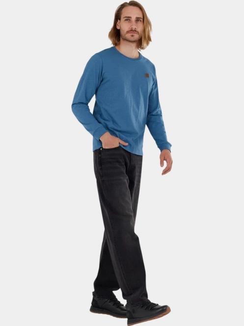 Fundango Justin Longsleeve T-shirt férfi hosszú ujjú póló kék színben 4