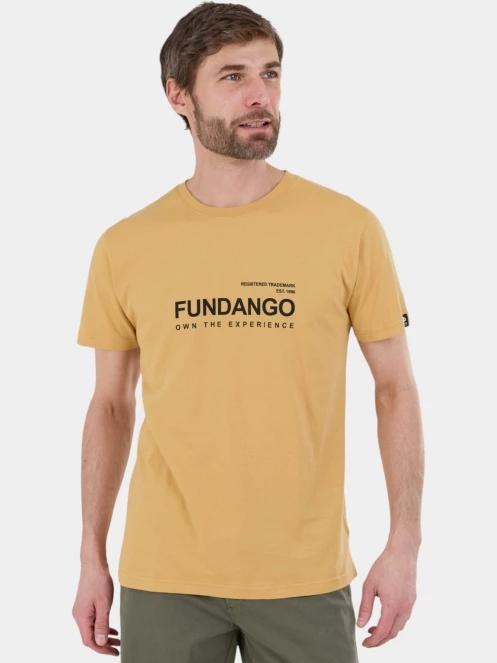 Fundango Vital Graphic-T férfi rövid ujjú póló sárga színben 2