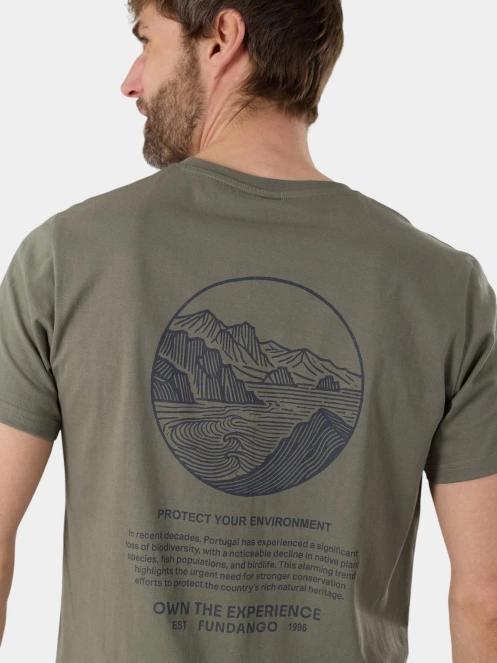 Fundango Montes Graphic-T férfi rövid ujjú póló oliva színben 7