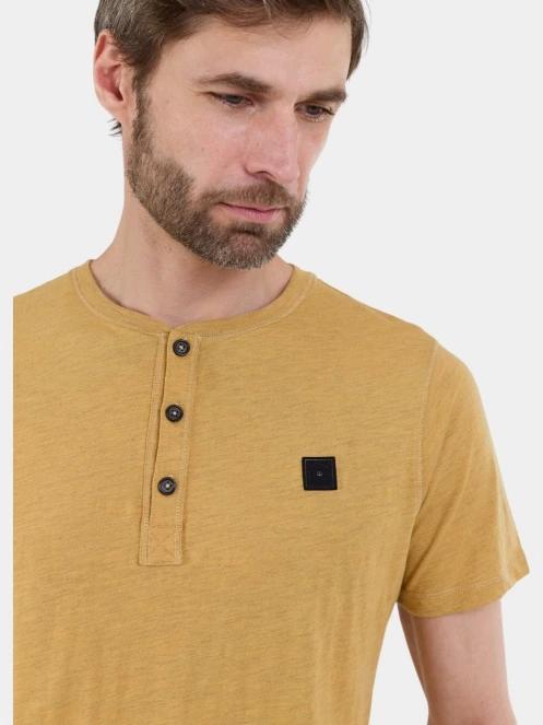 Fundango Phase Henley T-shirt férfi rövid ujjú póló sárga színben 6