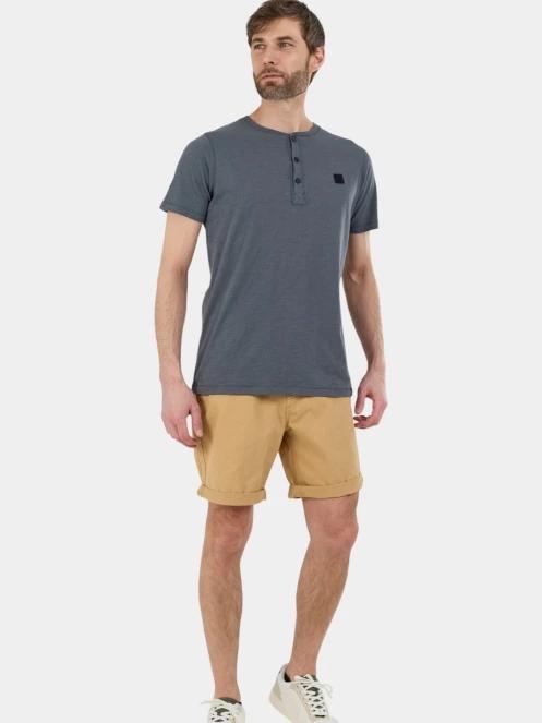 Fundango Phase Henley T-shirt férfi rövid ujjú póló szürke színben 4