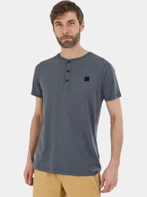 Fundango Phase Henley T-shirt férfi rövid ujjú póló szürke színben 5