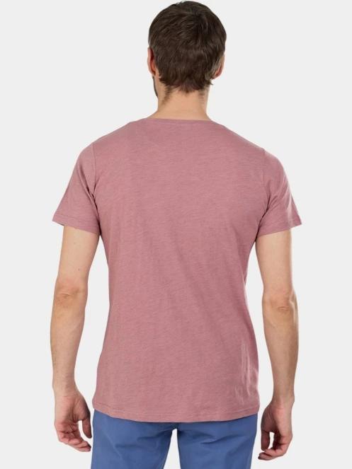 Fundango Jaggy II Structured T-shirt férfi rövid ujjú póló rózsaszín színben 3
