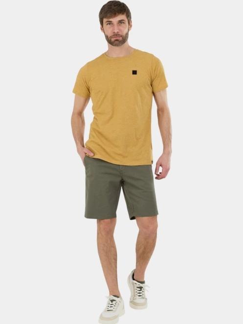 Fundango Jaggy II Structured T-shirt férfi rövid ujjú póló sárga színben 4