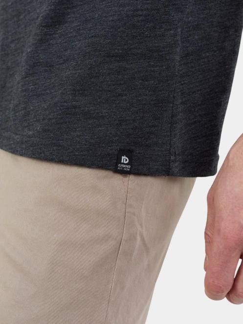 Fundango Jaggy II Structured T-shirt férfi rövid ujjú póló fekete színben 7