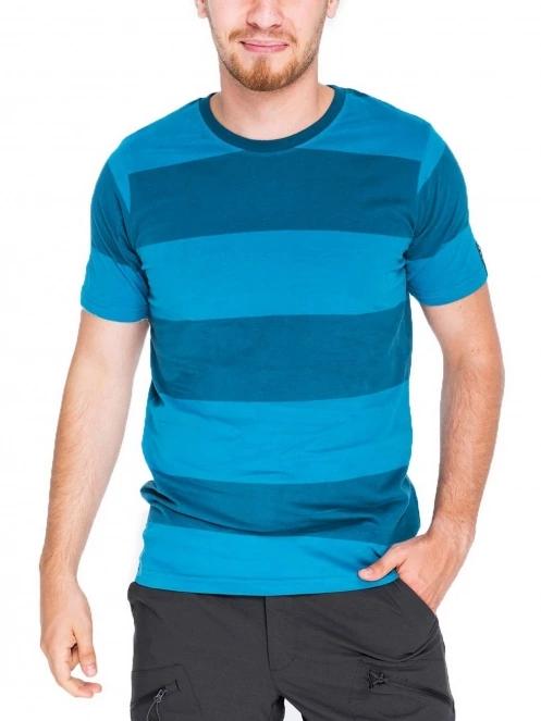 Fundango Jaggy Stripe férfi rövid ujjú póló sötétkék színben 2