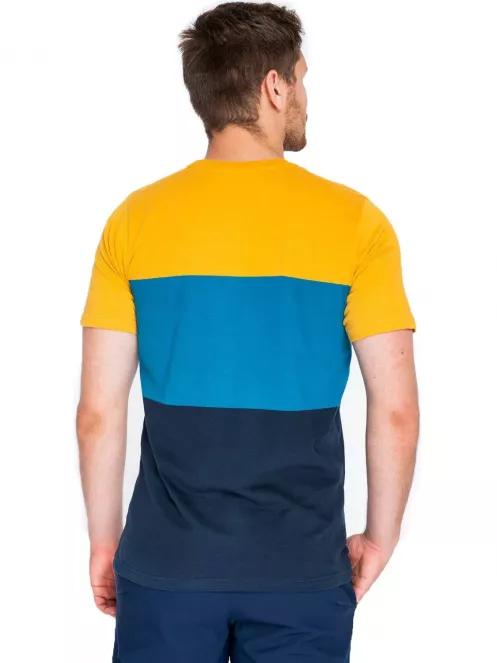 Fundango Jaggy Pocket férfi rövid ujjú póló sárga színben 3
