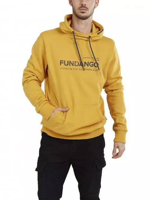 Fundango Hoover Hooded sweatshirt férfi kapucnis pulóver narancssárga színben 2