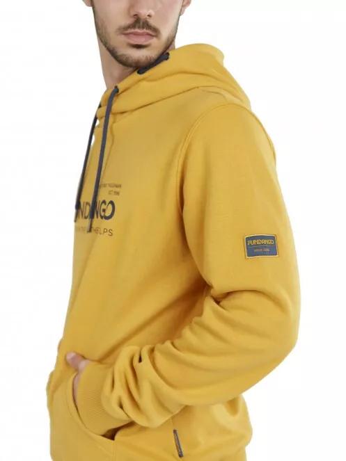 Fundango Hoover Hooded sweatshirt férfi kapucnis pulóver narancssárga színben 4