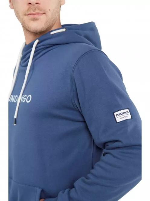Fundango Hoover Hooded sweatshirt férfi kapucnis pulóver kék színben 4