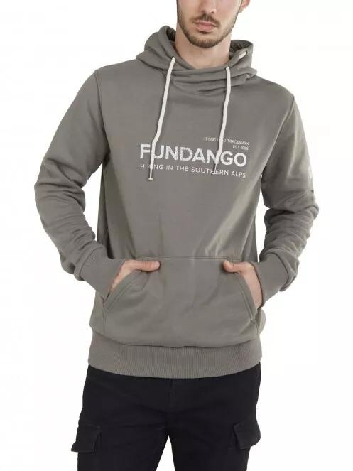 Fundango Hoover Hooded sweatshirt férfi kapucnis pulóver oliva színben 2