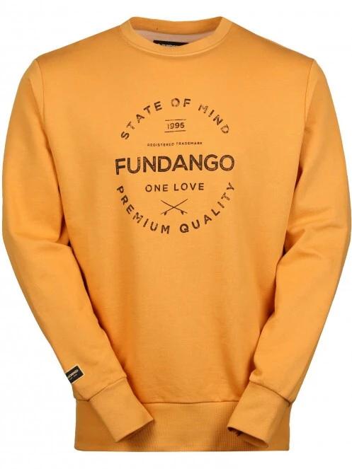 Fundango Warren Sweatshirt férfi pulóver sárga színben 7