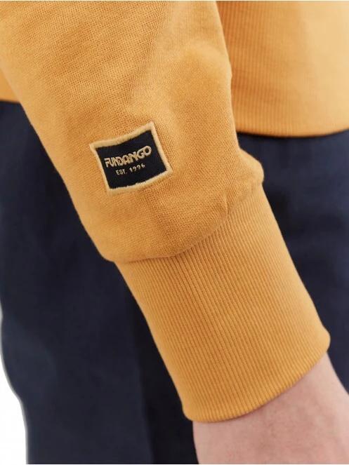 Fundango Warren Sweatshirt férfi pulóver sárga színben 6