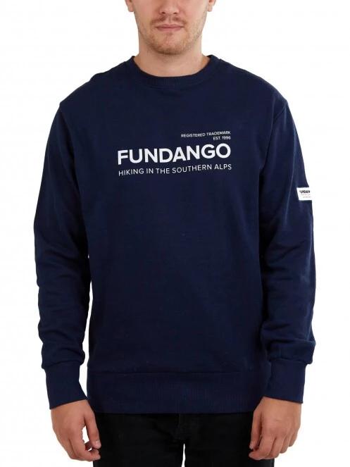 Fundango Warren Sweatshirt férfi pulóver kék színben 2
