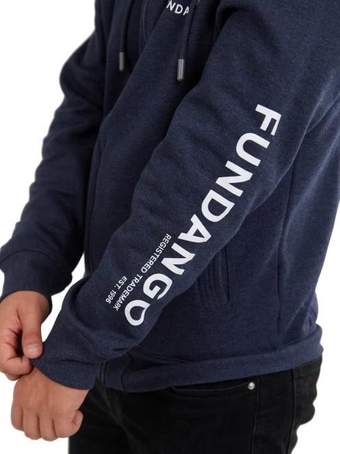 Fundango West Point Hooded Pullover férfi kapucnis pulóver kék színben 4