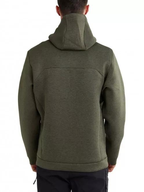 Fundango Hamal Tech Hoodie férfi kapucnis pulóver oliva színben 3