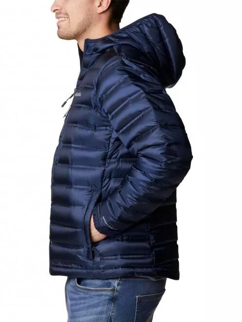 Columbia Pebble Peak Down Hooded Jacket férfi pehelykabát kék színben 4