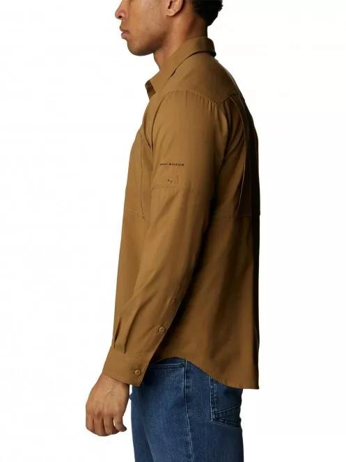 Columbia Silver Ridge Utility Lite Long Sleeve Shirt férfi túraing barna színben 4