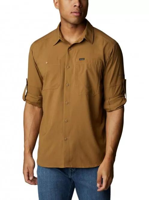 Columbia Silver Ridge Utility Lite Long Sleeve Shirt férfi túraing barna színben 5