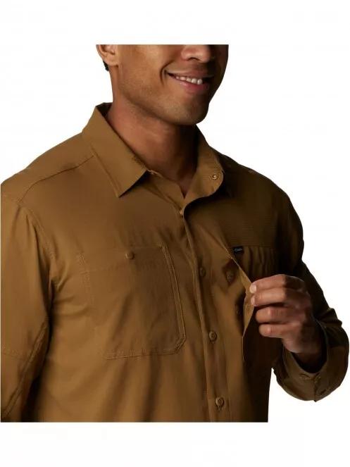 Columbia Silver Ridge Utility Lite Long Sleeve Shirt férfi túraing barna színben 6
