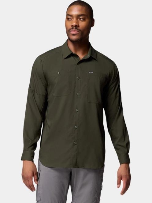 Columbia Silver Ridge Utility Lite Long Sleeve Shirt férfi hosszú ujjú túraing zöld színben 2