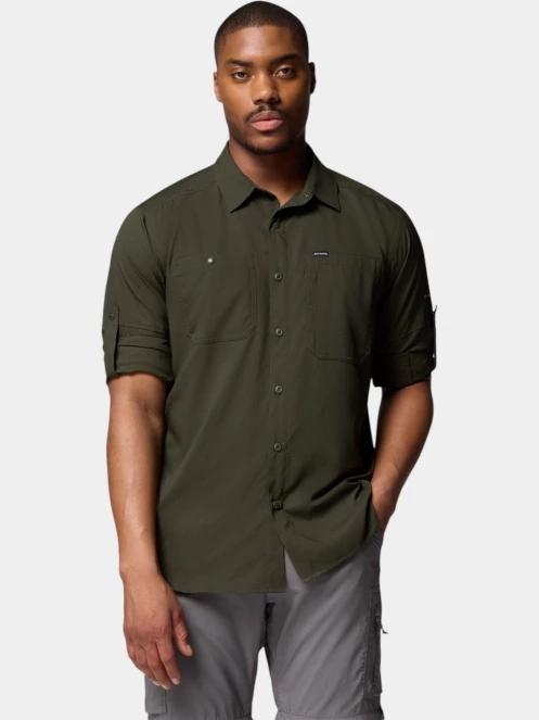 Columbia Silver Ridge Utility Lite Long Sleeve Shirt férfi hosszú ujjú túraing zöld színben 5