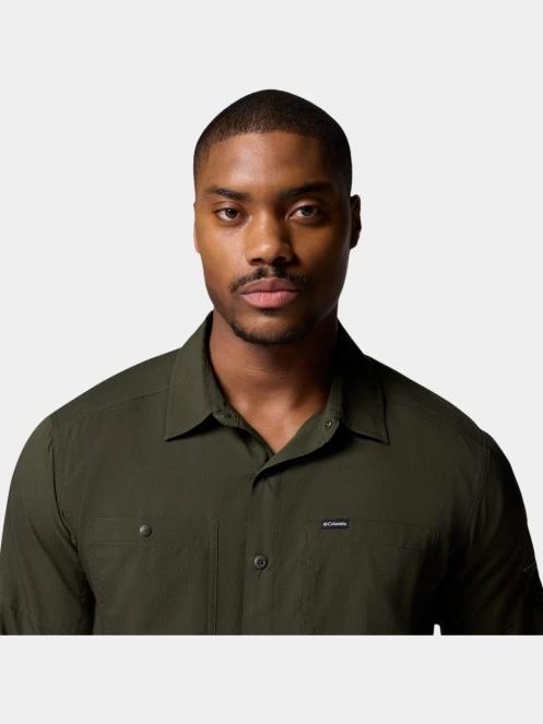 Columbia Silver Ridge Utility Lite Long Sleeve Shirt férfi hosszú ujjú túraing zöld színben 7