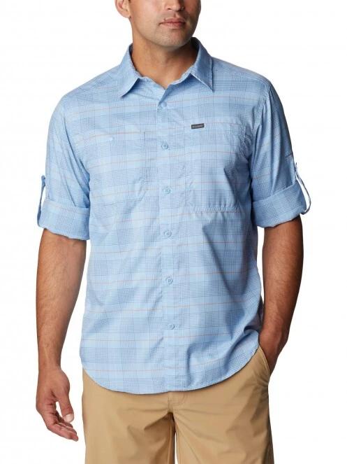 Columbia Silver Ridge Utility Lite Plaid LS férfi túraing kék színben 5