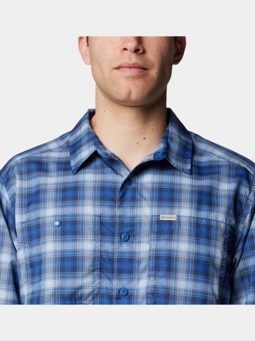 Columbia Silver Ridge Utility Lite Plaid Long Sleeve Shirt férfi túraing kék színben 6