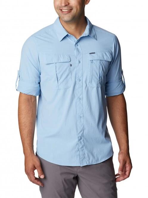 Columbia Newton Ridge II Long Sleeve Shirt férfi túraing kék színben 5