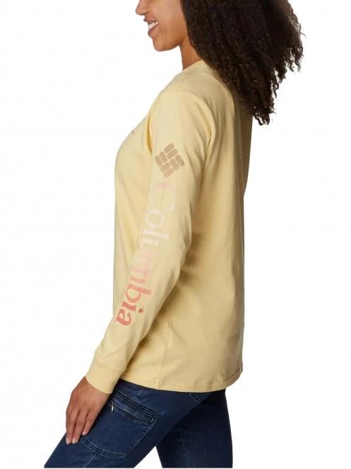 Columbia North Cascades Long Sleeve Tee női hosszú ujjú póló sárga színben 3