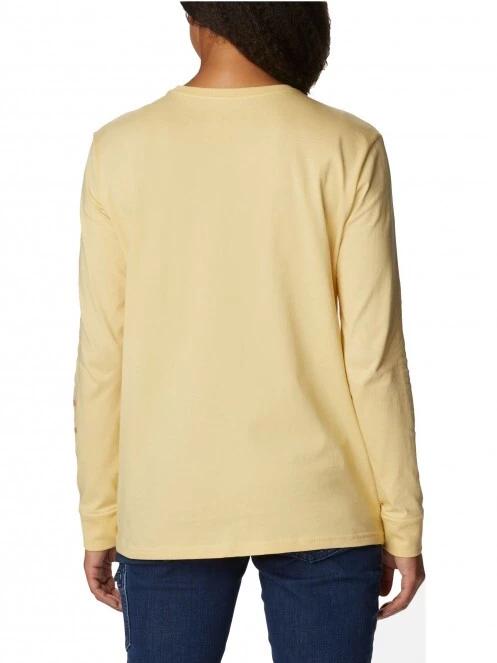 Columbia North Cascades Long Sleeve Tee női hosszú ujjú póló sárga színben 4