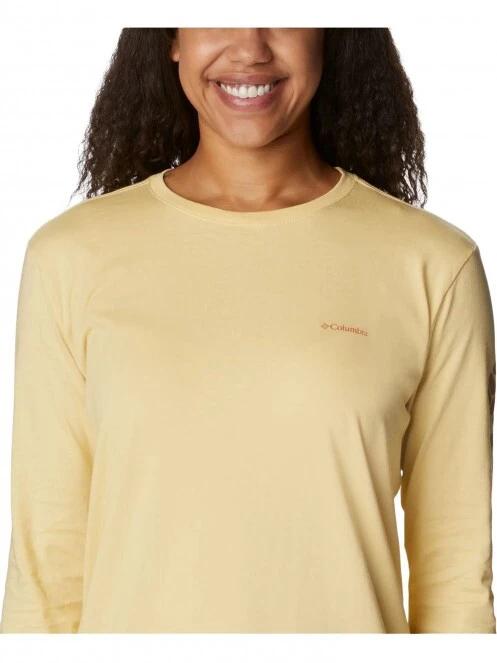 Columbia North Cascades Long Sleeve Tee női hosszú ujjú póló sárga színben 5