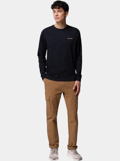Columbia CSC Seasonal Logo Long Sleeve Tee férfi hosszú ujjú póló fekete színben 5