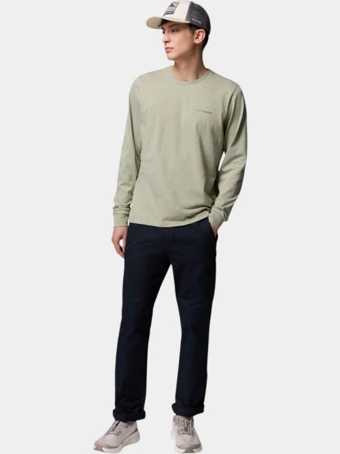 Columbia CSC Seasonal Logo Long Sleeve Tee férfi hosszú ujjú póló zöld színben 5