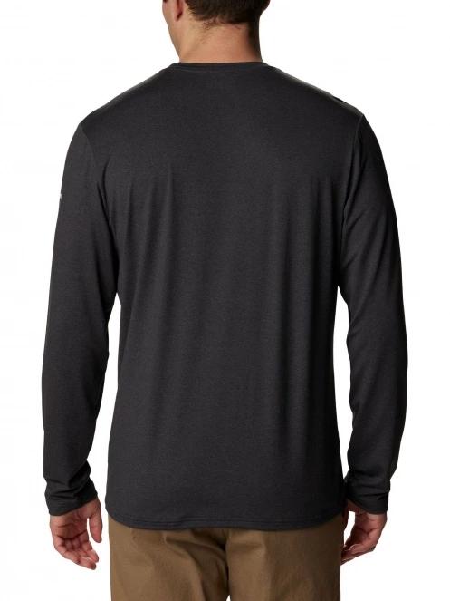 Columbia Tech Trail Long Sleeve Graphic férfi hosszú ujjú sport póló fekete színben 4