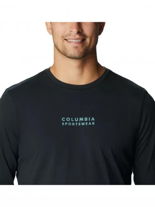 Columbia Csc Alpine Way II LS Tee férfi hosszú ujjú sport póló fekete színben 5
