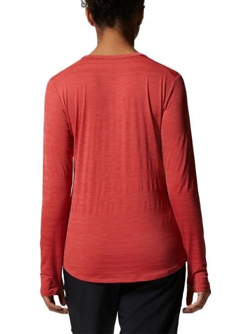 Mountain Hardwear Mighty Stripe Long Sleeve női hosszú ujjú sport póló piros színben 4