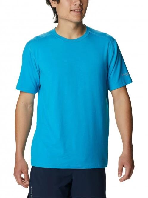 Columbia M Endless Trail Running Tech Tee férfi rövid ujjú sport póló kék színben 2