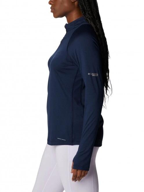 Columbia W Endless Trail 1/2 Zip Mesh Long Sleeve női hosszú ujjú sport póló kék színben 3