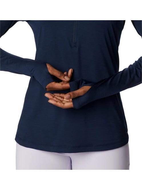 Columbia W Endless Trail 1/2 Zip Mesh Long Sleeve női hosszú ujjú sport póló kék színben 5