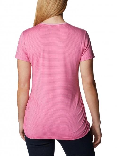 Columbia Leslie Falls Short Sleeve Shirt női rövid ujjú sport póló rózsaszín színben 4