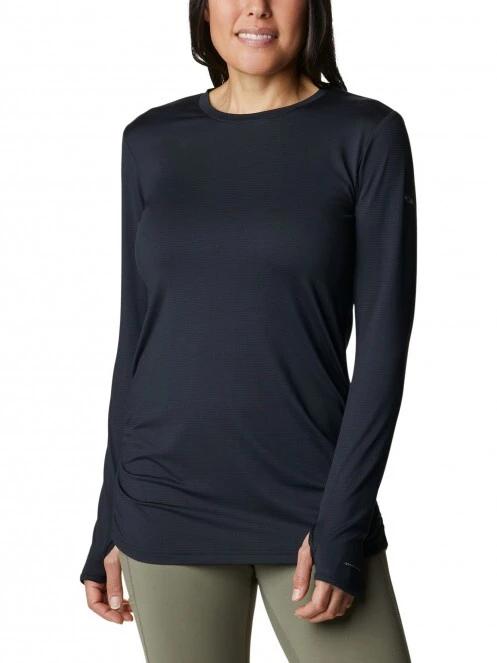 Columbia Leslie Falls Long Sleeve Shirt női hosszú ujjú sport póló fekete színben 2